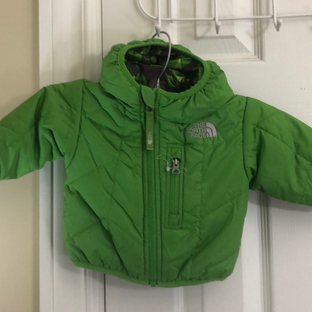 North Face Green Reversible Jacket 0-3 Month